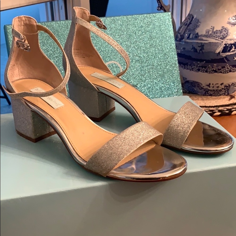 Betsy Johnson Sparkle Chunky Heeled Shoe
